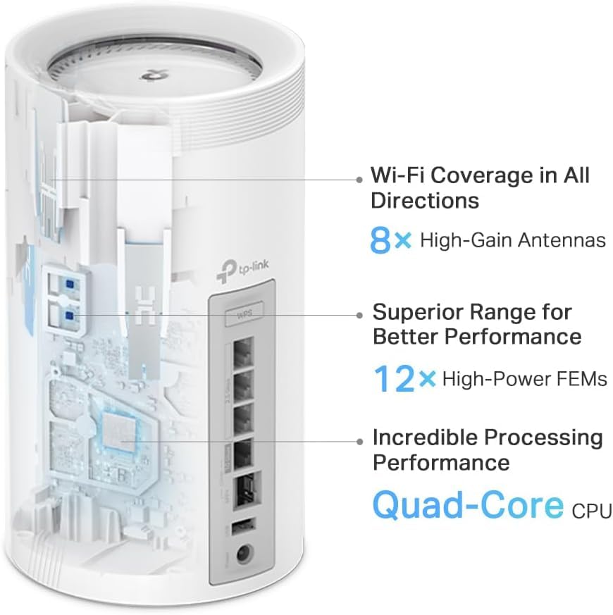 TP-Link Deco BE17000 Tri-Band WiFi 7 Mesh System (Deco BE75) 2-Pack