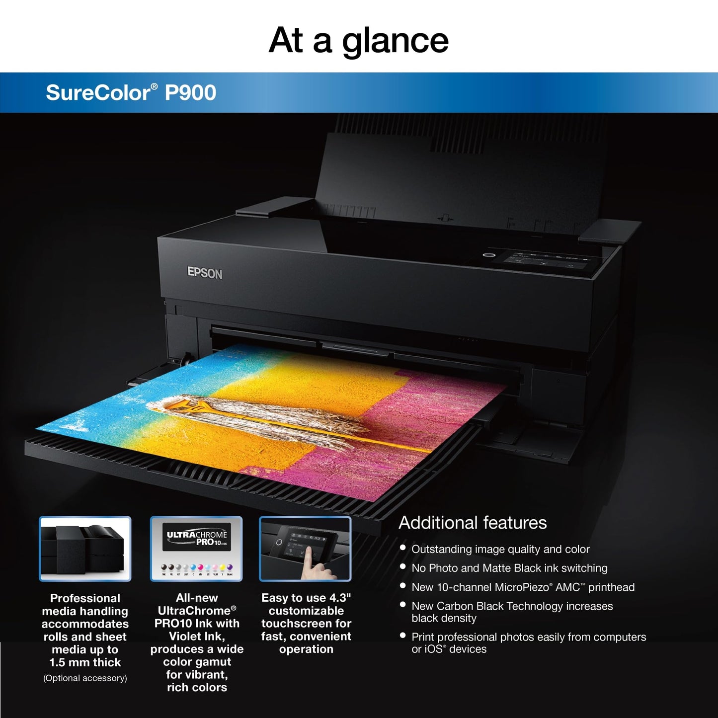 Epson SureColor P900 17-Inch Printer,Black