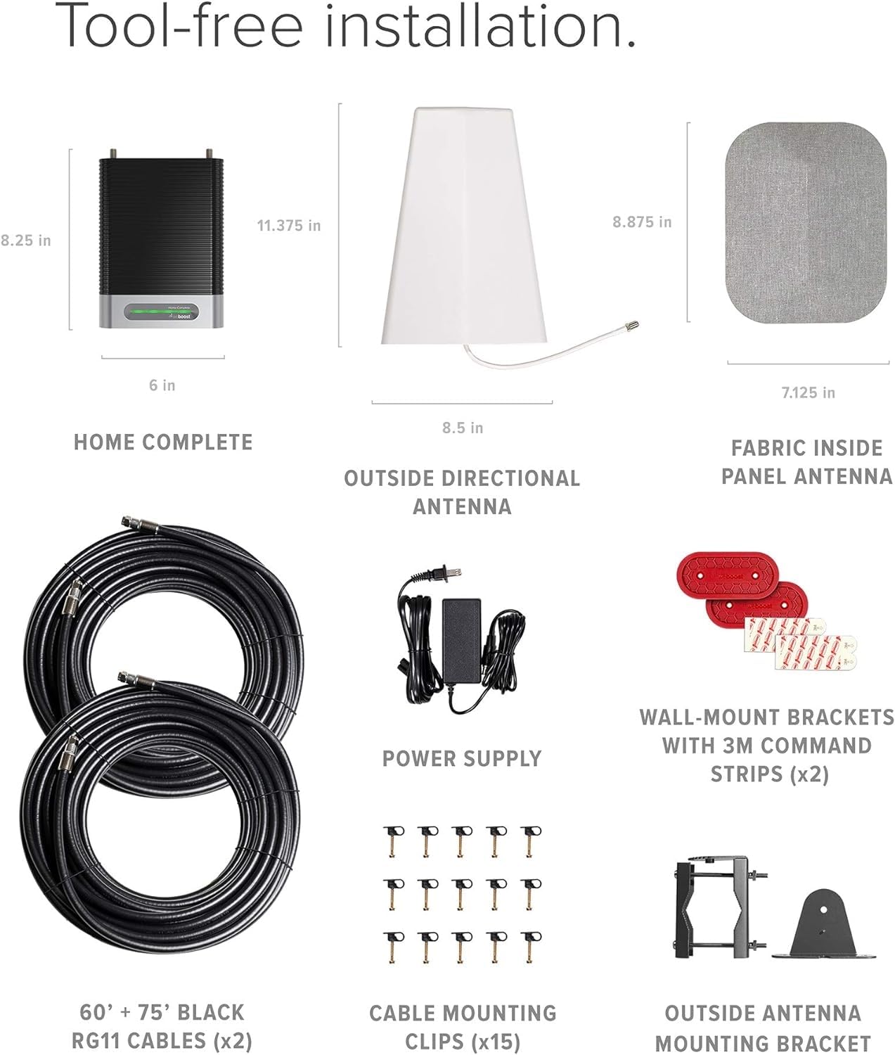 weBoost Home Complete (650145) Cell Phone Signal Booster Kit | 5G Compatible