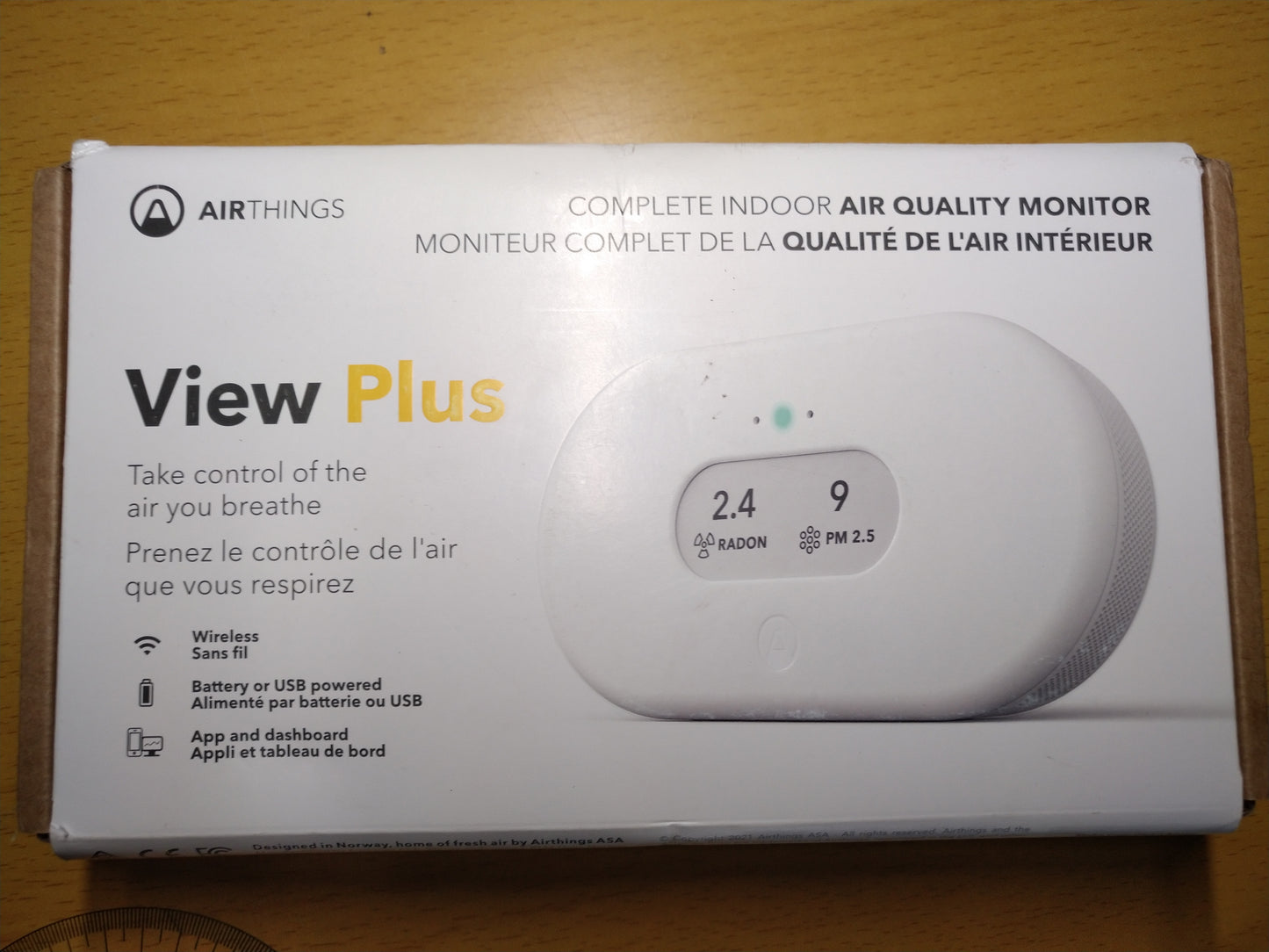Airthings 2960 View Plus - Radon & Air Quality Monitor
