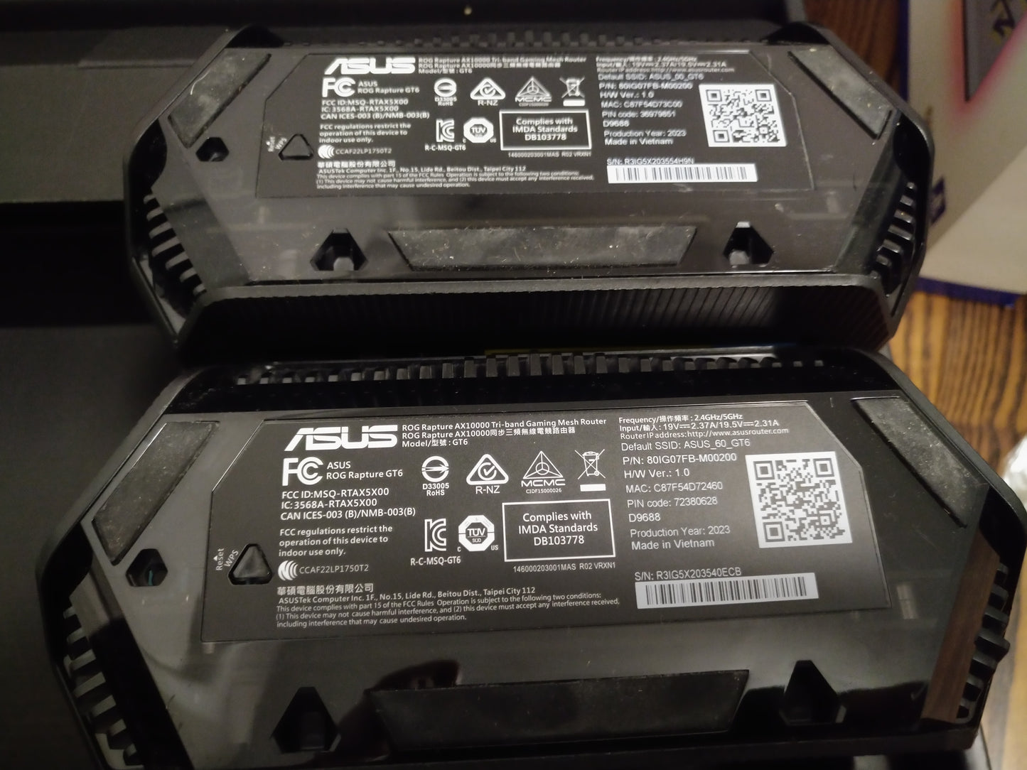 ASUS ROG Rapture GT6 (2PK) WiFi 6 Gaming Mesh System, Black