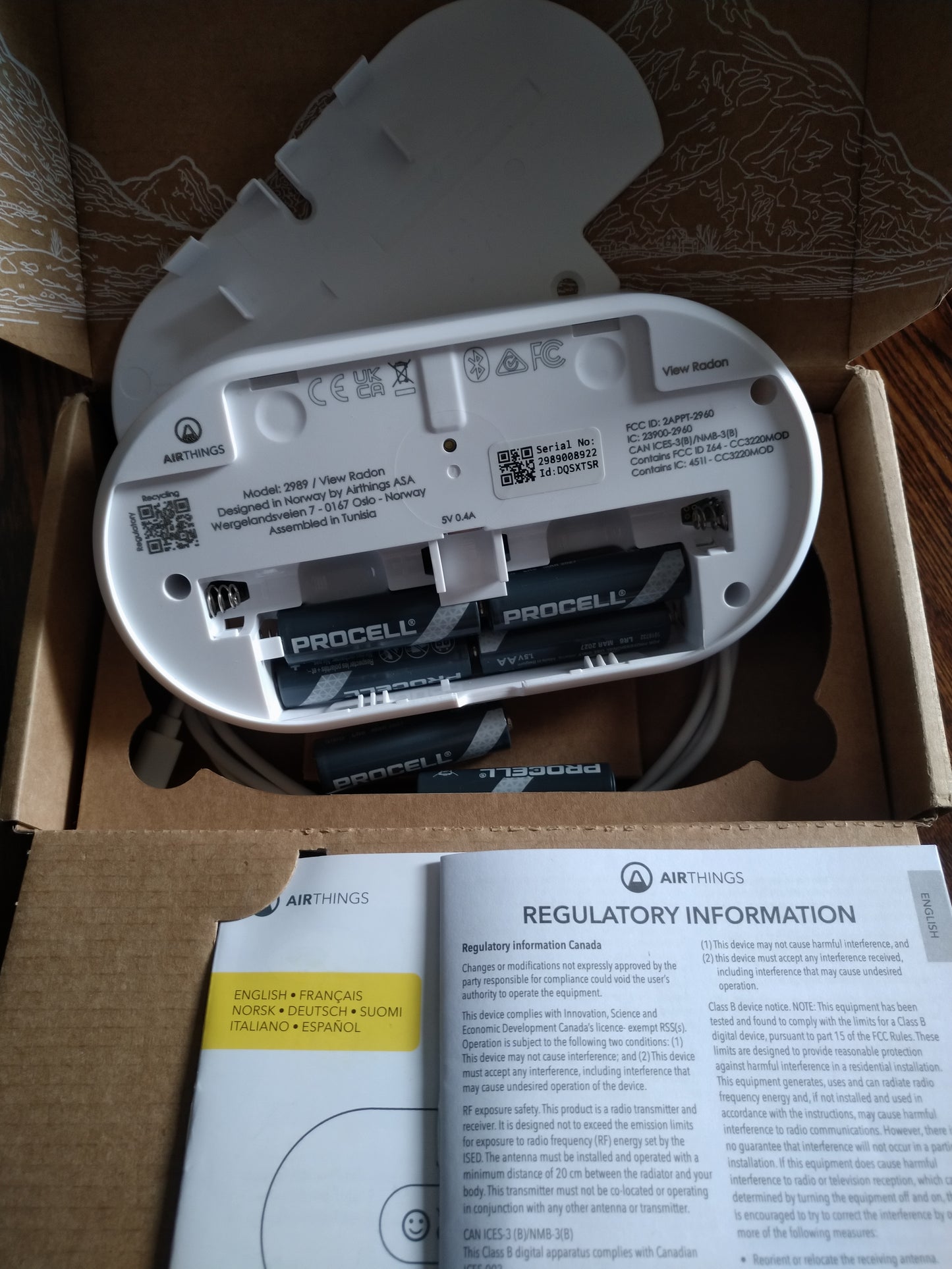 Airthings View Radon 2989