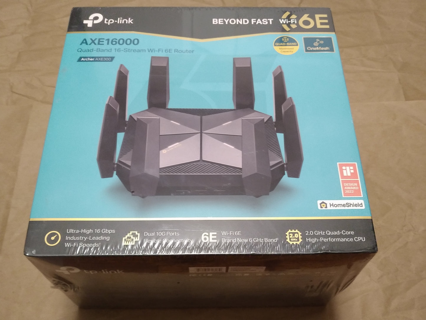 TP-Link AXE16000 Quad-Band WiFi 6E Router (Archer AXE300)