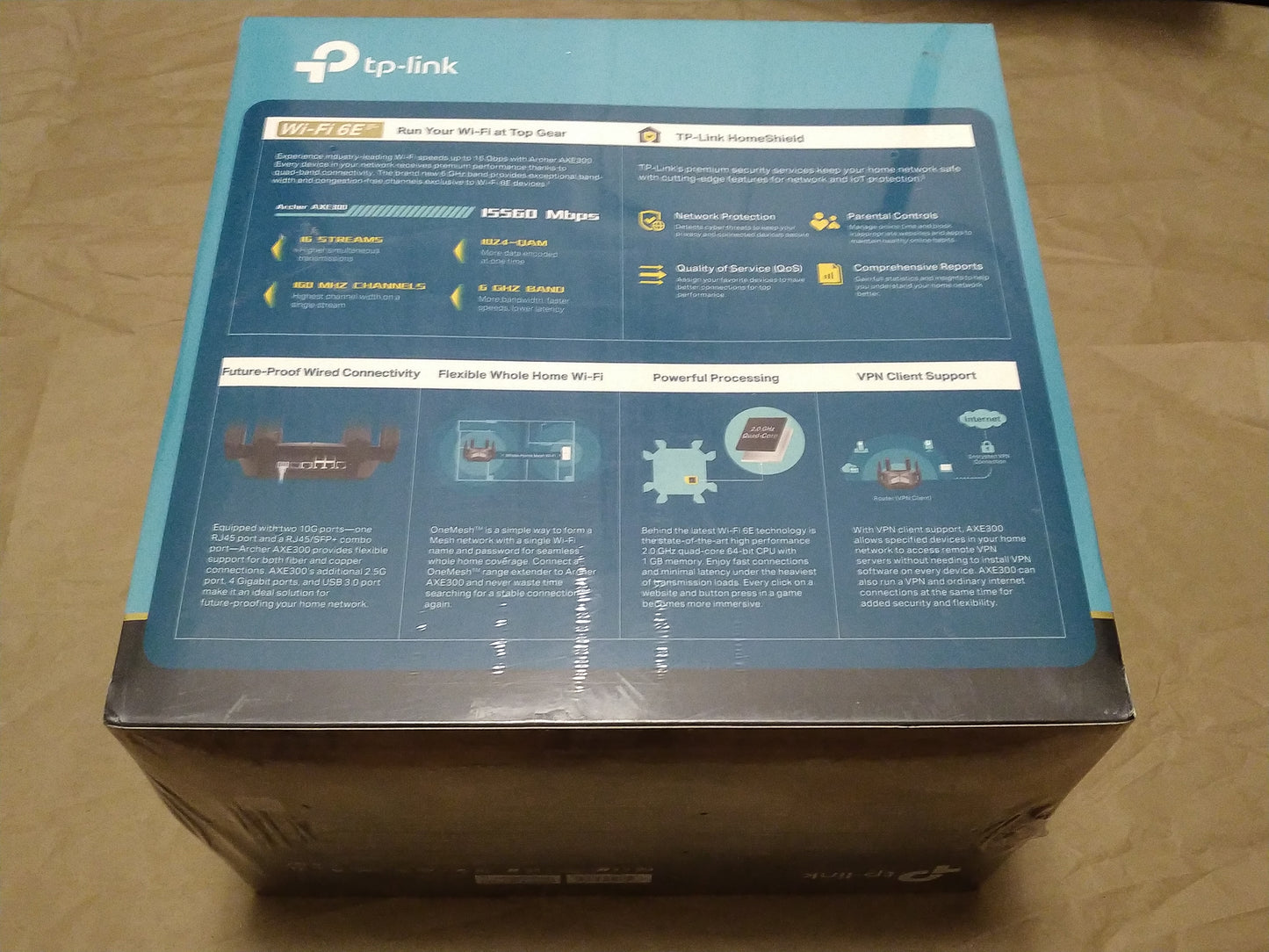 TP-Link AXE16000 Quad-Band WiFi 6E Router (Archer AXE300)
