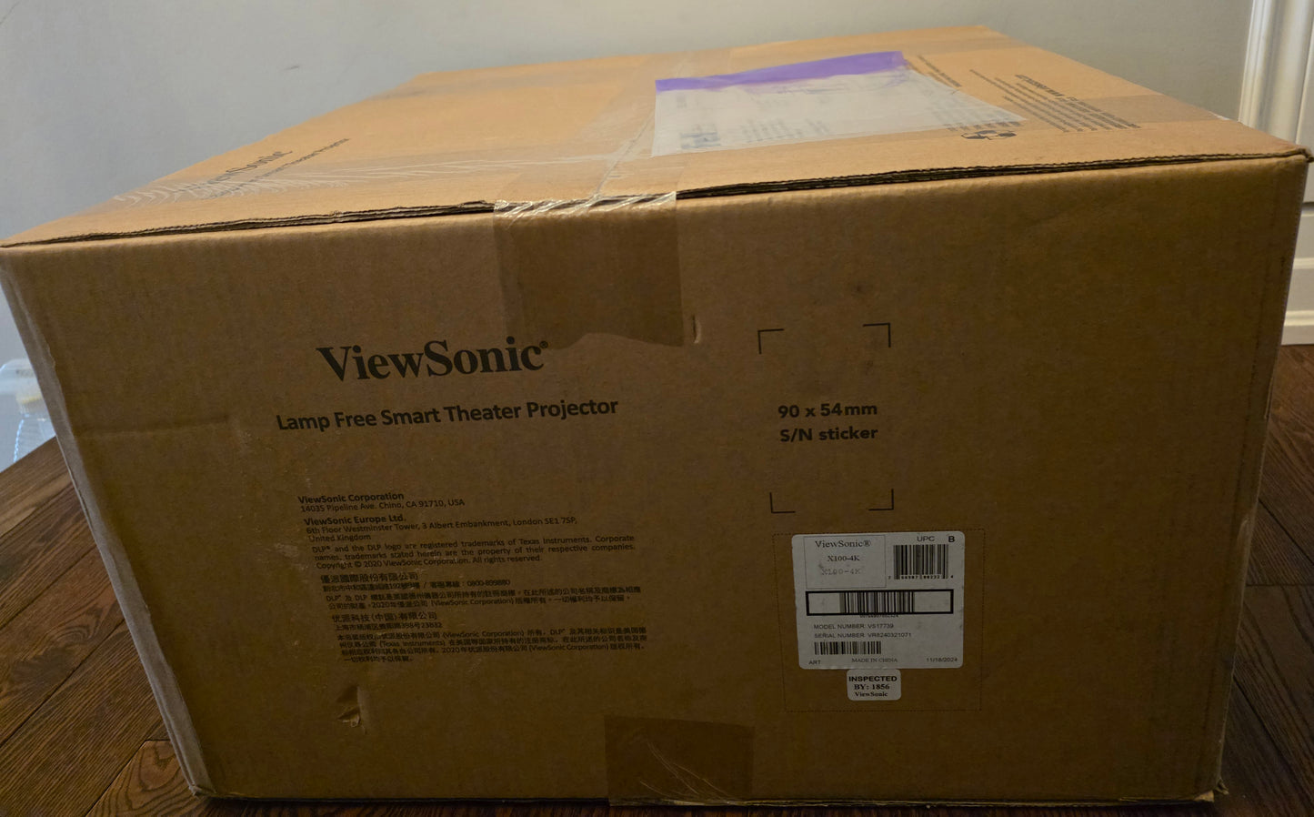ViewSonic Smart LED 4K Projector with Dual Harman Kardon Speakers (X100-4K)