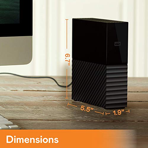 WD 8TB My Book External Hard Drive, WDBBGB0080HBK-NESN, Black