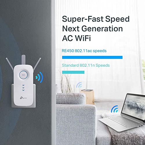 TP-Link AC1750 WiFi Extender (RE450) - Up to 1750Mbps, Dual Band