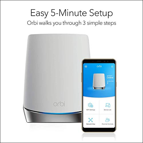 NETGEAR Orbi Tri-Band Mesh Wi-Fi 6 System (RBK852) – Router with 1 Satellite 8.5 / 10