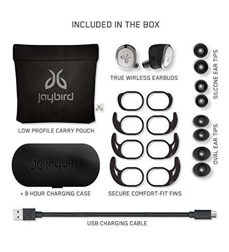 Jaybird RUN True Wireless Headphones for Running, 4+ Hours Play