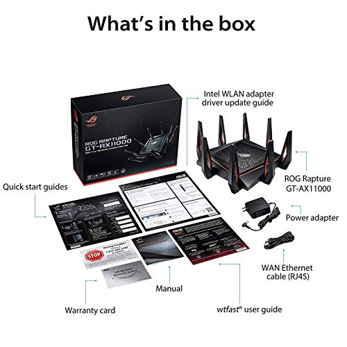 Asus ROG Rapture GT-AX11000 AX11000 Tri-Band 10 Gigabit WiFi Router