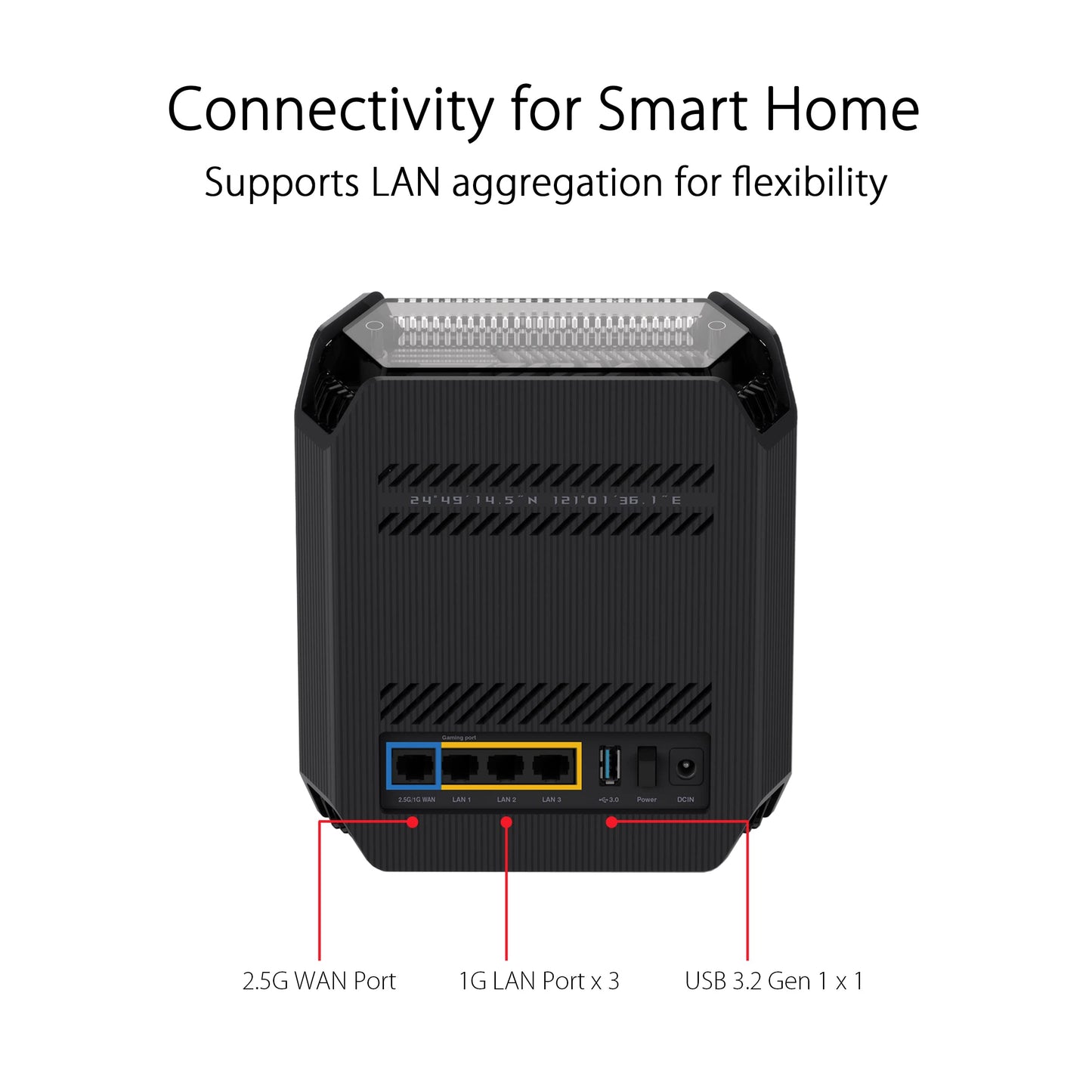 ASUS ROG Rapture GT6 (2PK) WiFi 6 Gaming Mesh System, Black