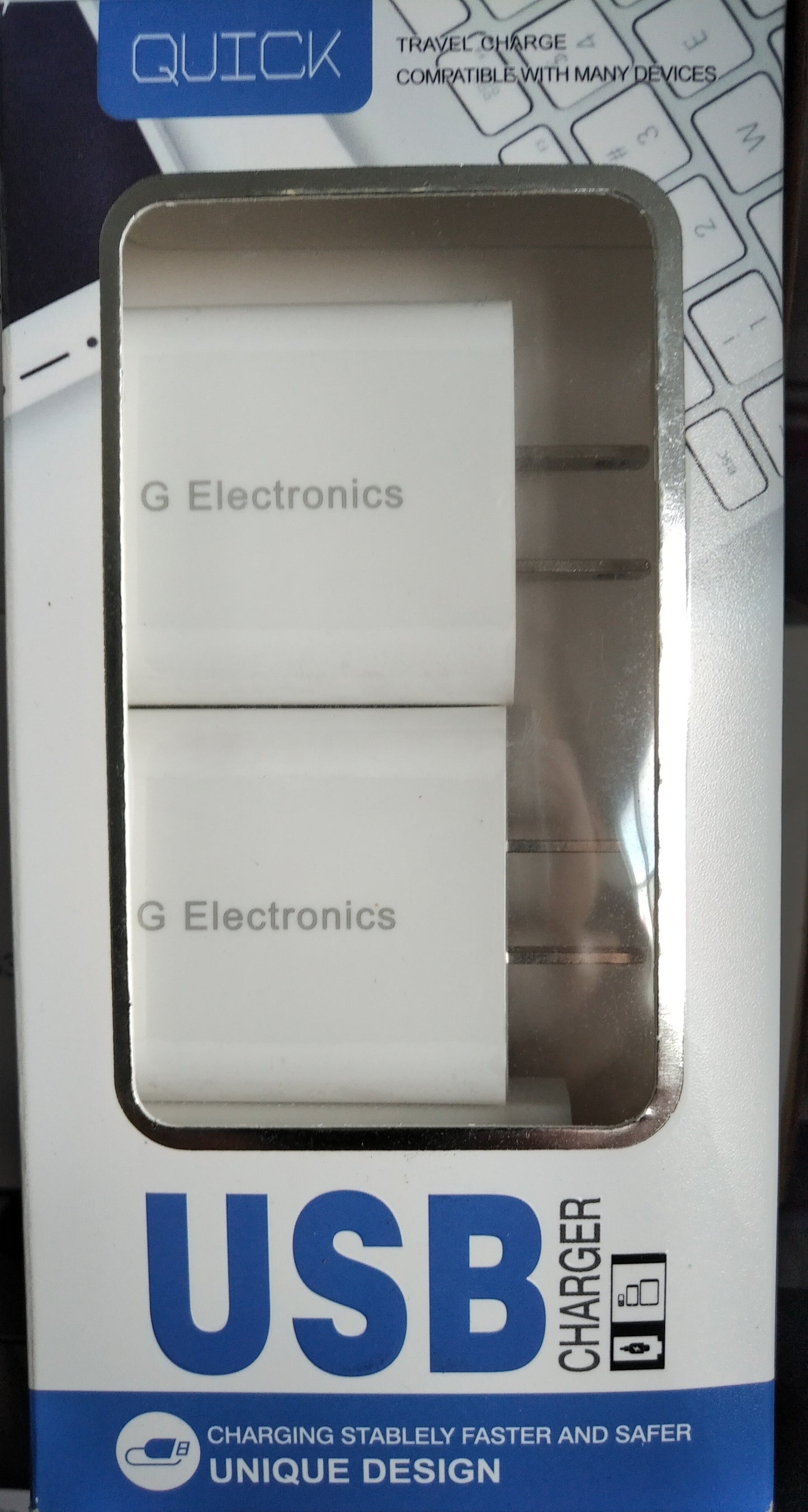 G Electronics Fast Wall Phone Charger 18W 3Amp QC 3.0 USB Adapter (3-Pack)