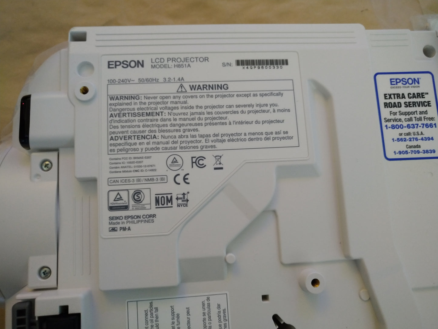 Epson HC2100 3LCD Video Projector