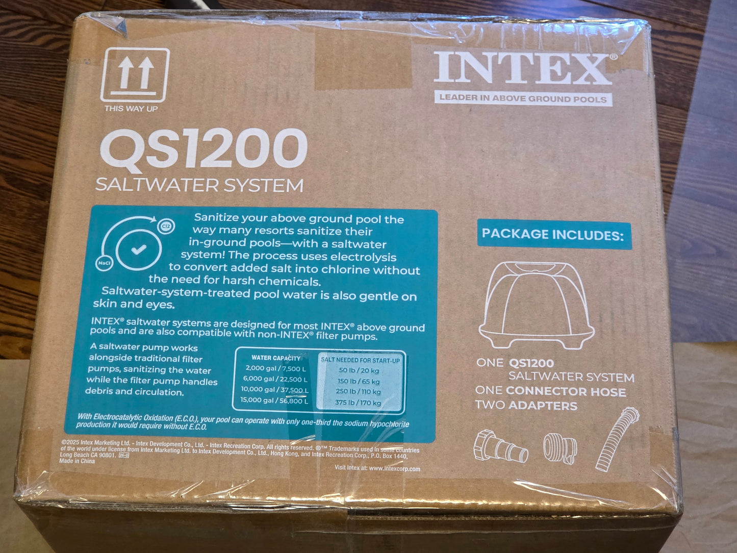 INTEX Krystal Clear QS1200 Saltwater Swimming Pool Chlorine System