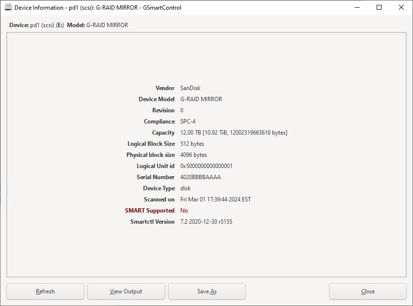 SanDisk Professional 12TB G-RAID Mirror - External HDD - SDPHH2H-012T-NBAAD