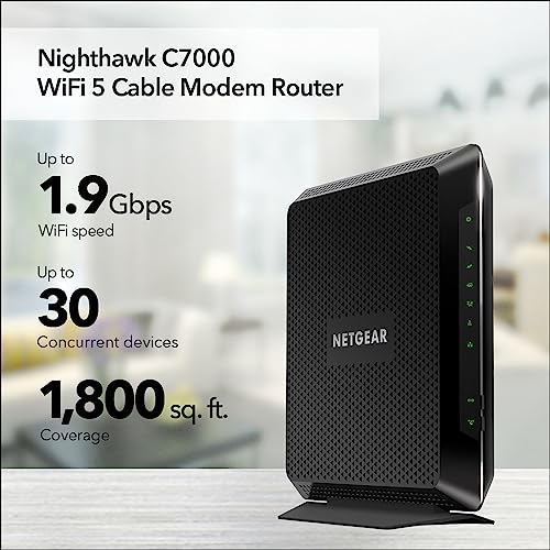 NETGEAR Nighthawk Modem Router Combo C7000 | DOCSIS 3.0