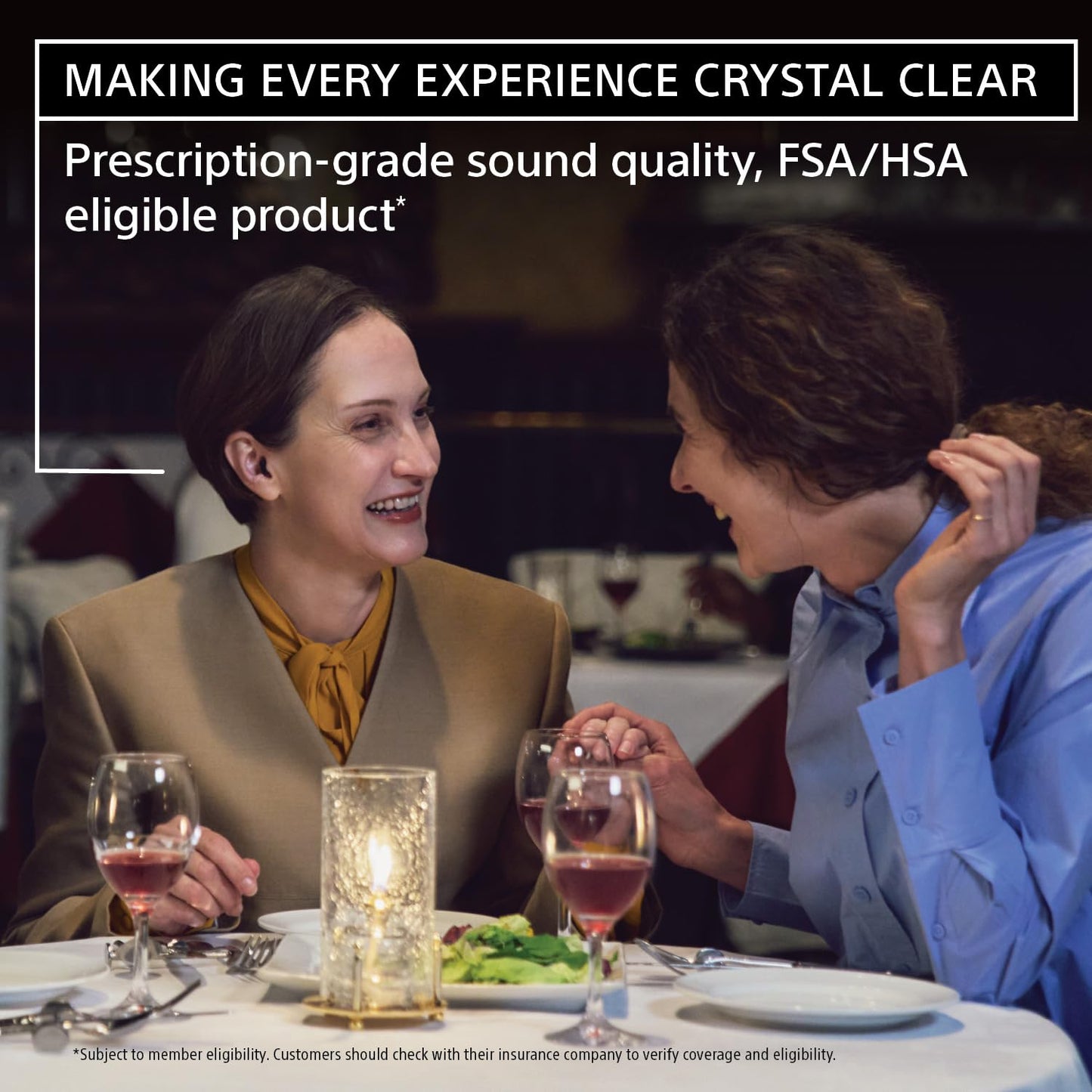 Sony CRE-C20 Self-Fitting OTC Hearing Aids, 8.5 / 10