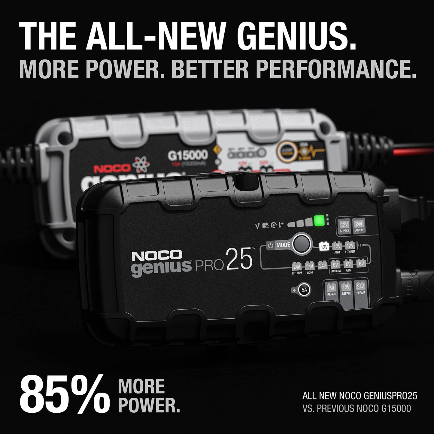 NOCO GENIUSPRO25: 25A 6V/12V/24V Professional Smart Battery Charger