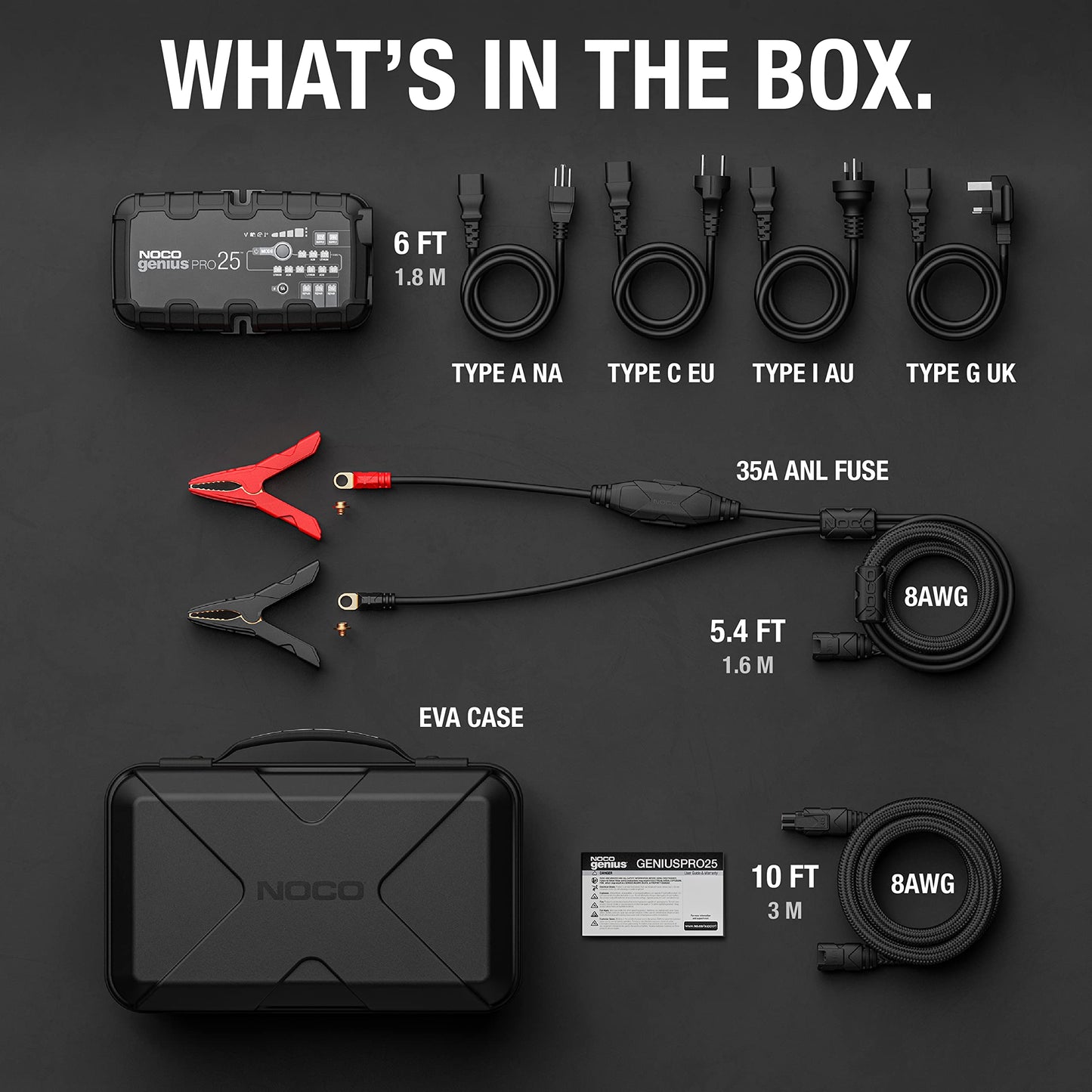 NOCO GENIUSPRO25: 25A 6V/12V/24V Professional Smart Battery Charger