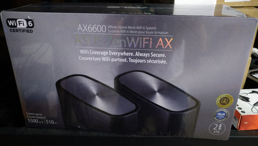 ASUS ZenWiFi AX Tri-Band Mesh WiFi 6 (XT8 2 Pack Black)