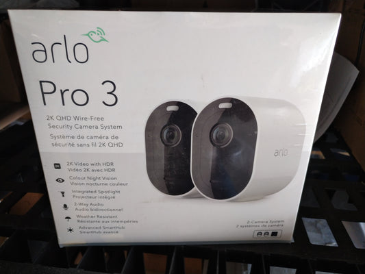 Arlo Pro 3, 2 Camera and Smartub package