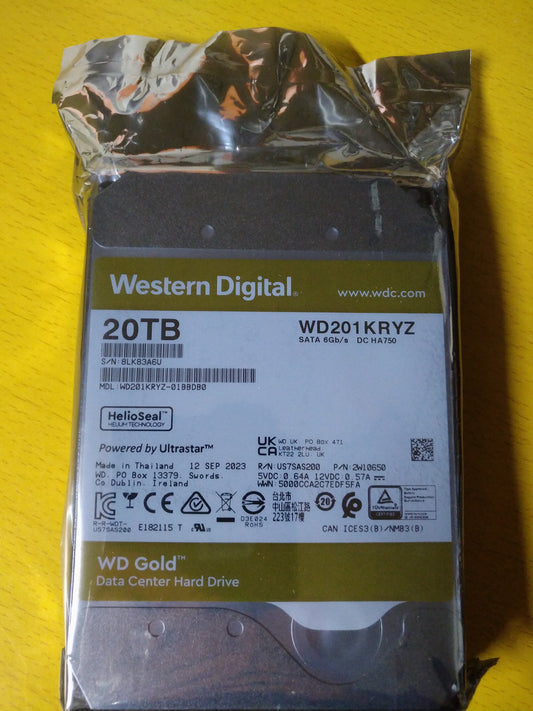 Western Digital 20TB WD Gold Enterprise WD201KRYZ