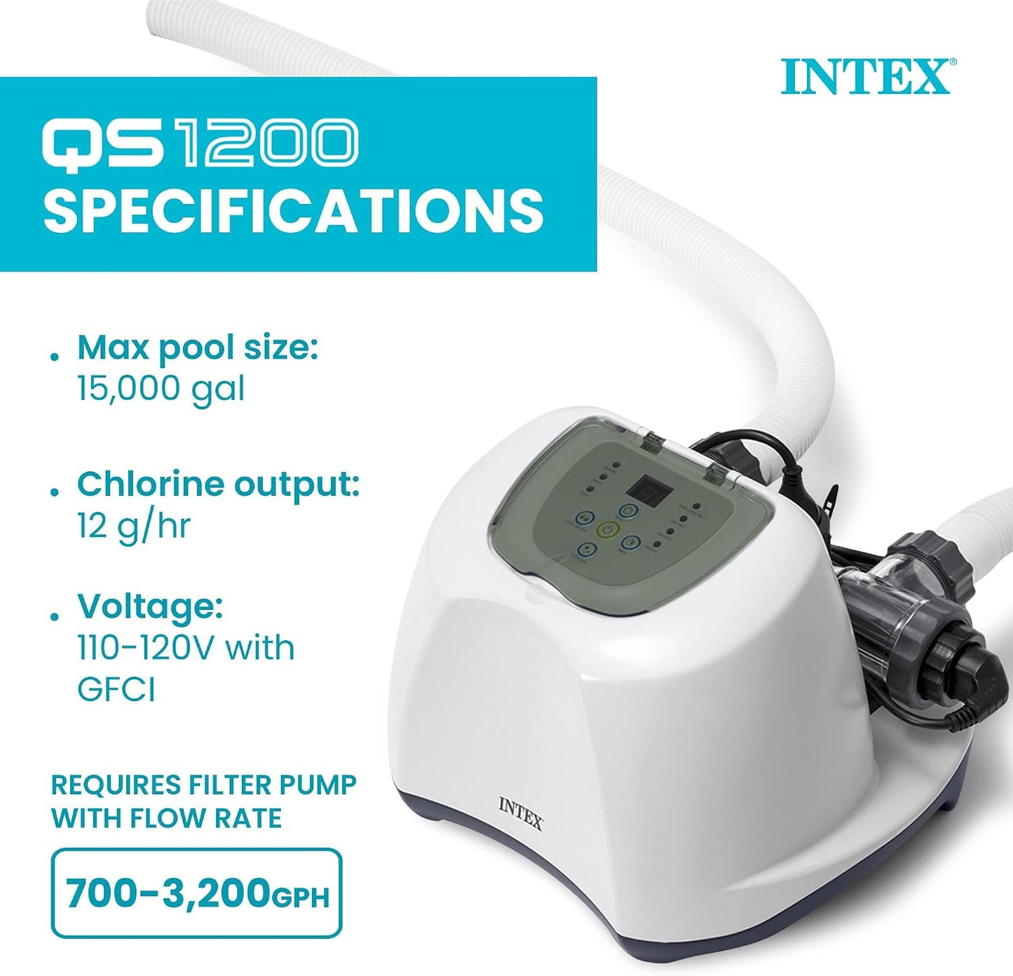 INTEX Krystal Clear QS1200 saltwater pool system - image 3