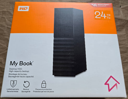 WD 24TB My Book Desktop External Hard Drive, WDBBGB0240HBK-NESN