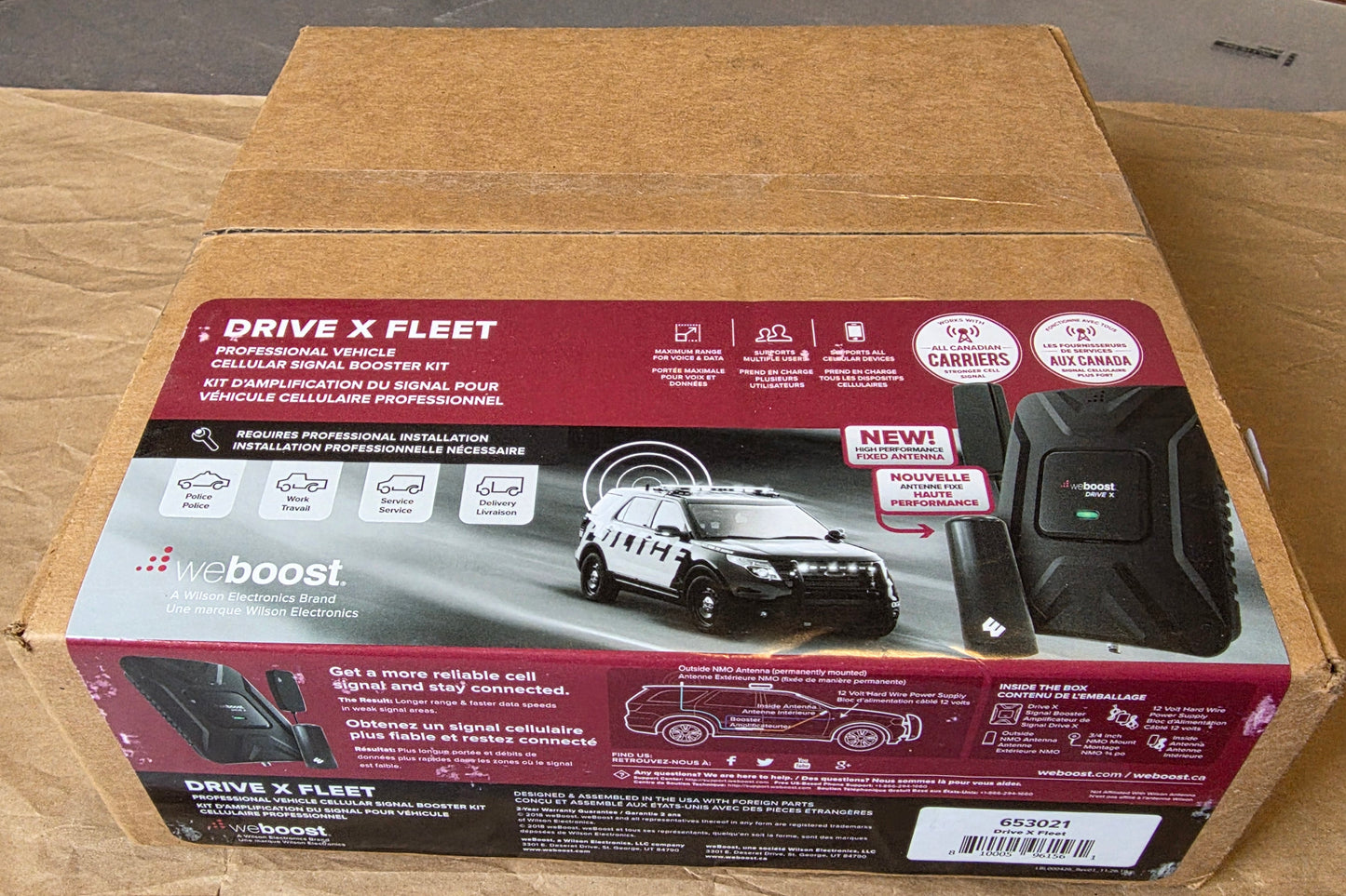 weBoost Drive X Fleet (653021) Cell Phone Signal Booster for Any Fleet Vehicles