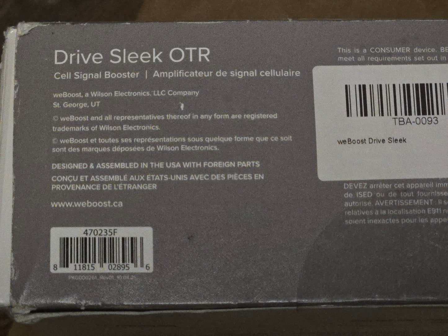 weBoost Drive Sleek OTR (470235F) Truck Cell Phone Signal Booster