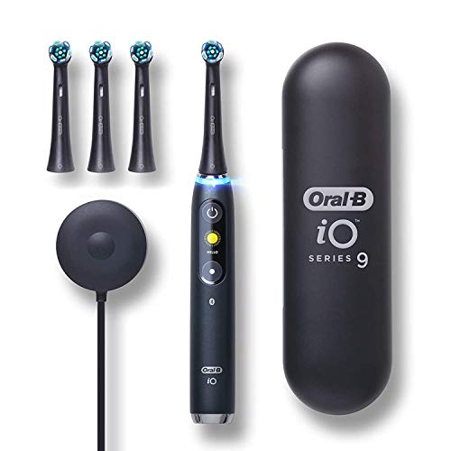Oral-B iO Series 9 Electric Toothbrush with 3 Replacement Brush Heads, Black Onyx 8.5 / 10