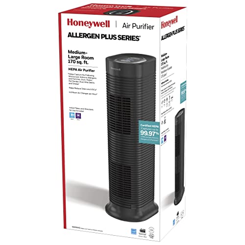 Honeywell HPA160 HEPA Tower Allergen Remover, 170 Sq Ft