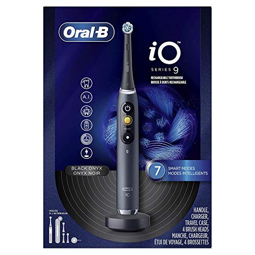 Oral-B iO Series 9 Electric Toothbrush with 3 Replacement Brush Heads, Black Onyx 8.5 / 10
