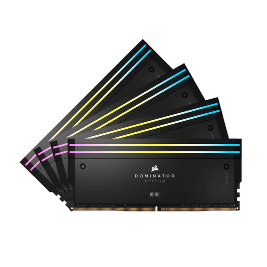 CORSAIR DOMINATOR TITANIUM RGB DDR5 RAM 64GB (4x16GB) DDR5 6000MHz, Black (CMP64GX5M4B6000C36)