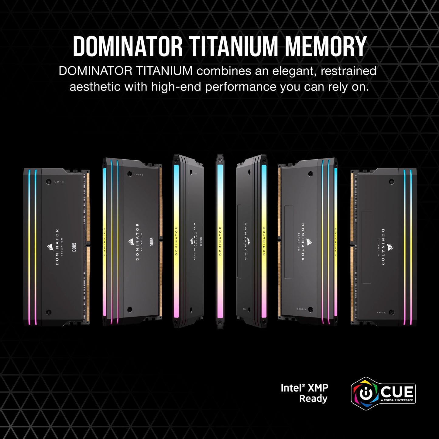 CORSAIR DOMINATOR TITANIUM RGB DDR5 RAM 64GB (4x16GB) DDR5 6000MHz, Black (CMP64GX5M4B6000C36)