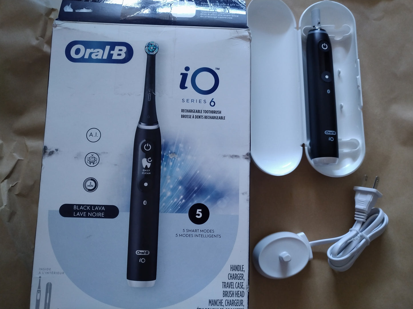Oral-B Power iO Series 6 Electric Rechargeable, Black Onyx