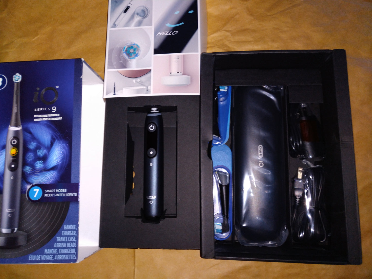 Oral-B iO Series 9 Electric Toothbrush with 3 Replacement Brush Heads,Black Onyx